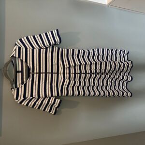 Maternity Isabella Oliver Womens Maternity Dress  Navy White Striped